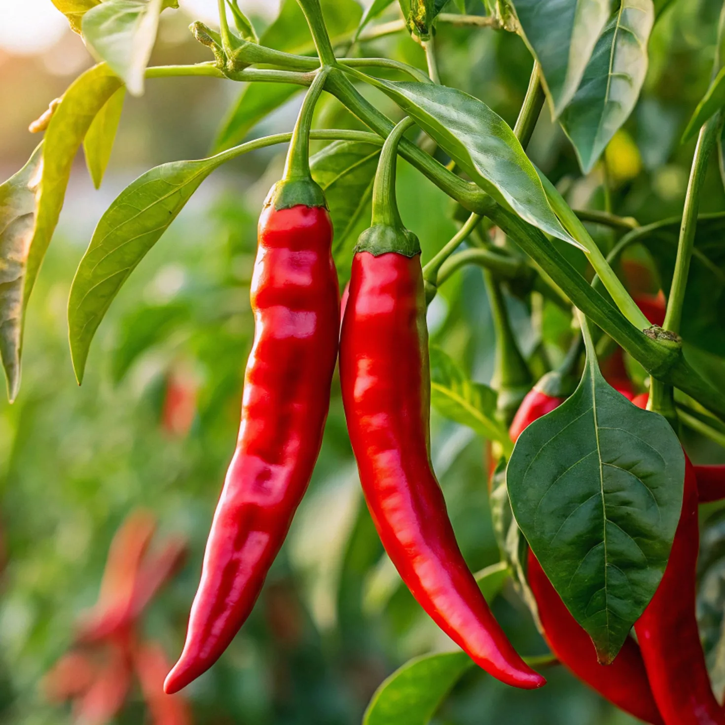 Chili ‘Westlandse Lange Rode’ Bio - Rote Schoten aus dem Garten