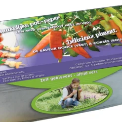 Paprika ‘Hungarian Hot Wax’ Bio mit Zink-Pflanzgefäß - Scharfe Ernte im Topf