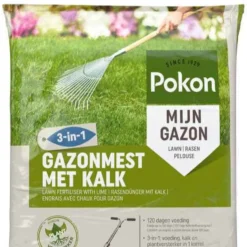 Pokon Bio Rasendünger mit Kalk - Grüner Rasen in einem Schritt