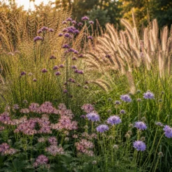 5 rosa und violette Stauden - Sofort blühendes Beet