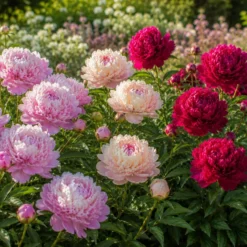 Trio rosa und rote Pfingstrosen - Drei Farben, ein Wow-Effekt