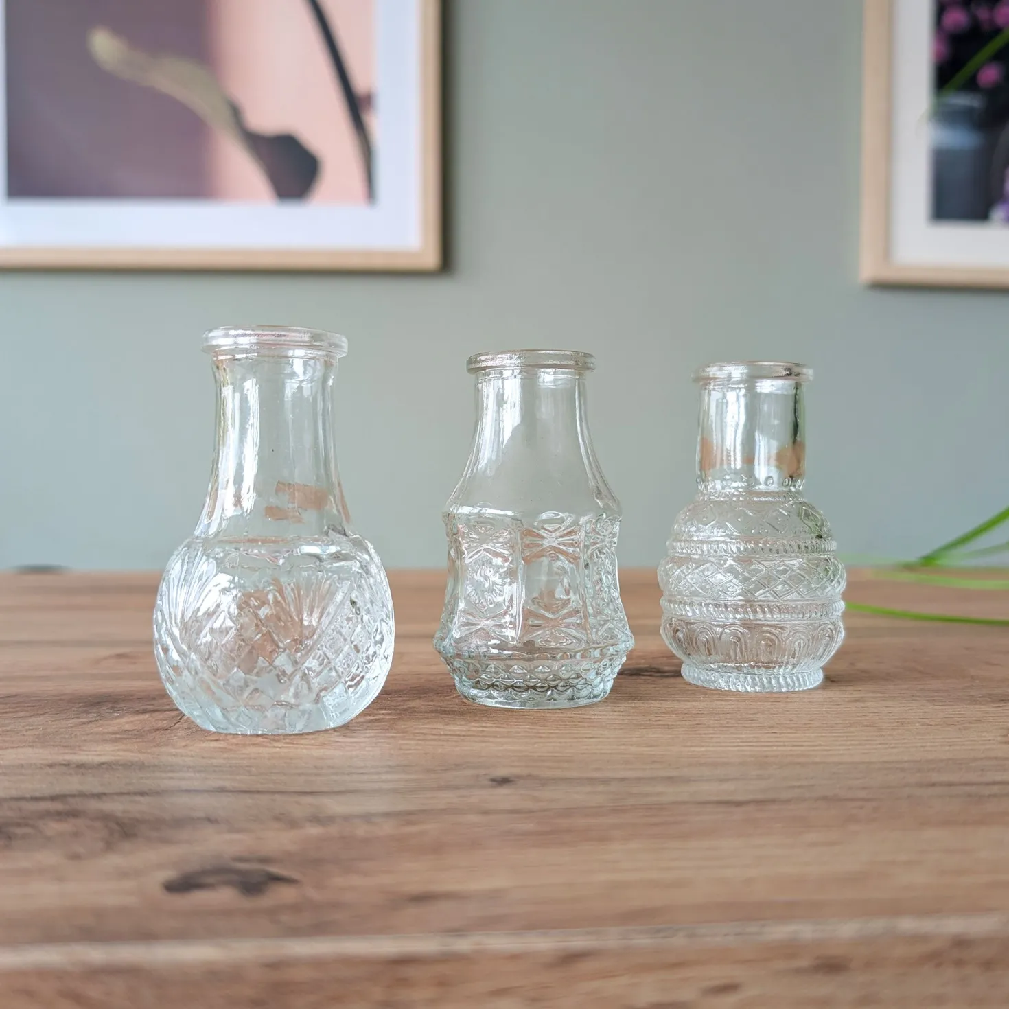 3 Vintage-Mini-Vasen - Sofort mehr Charme im Regal
