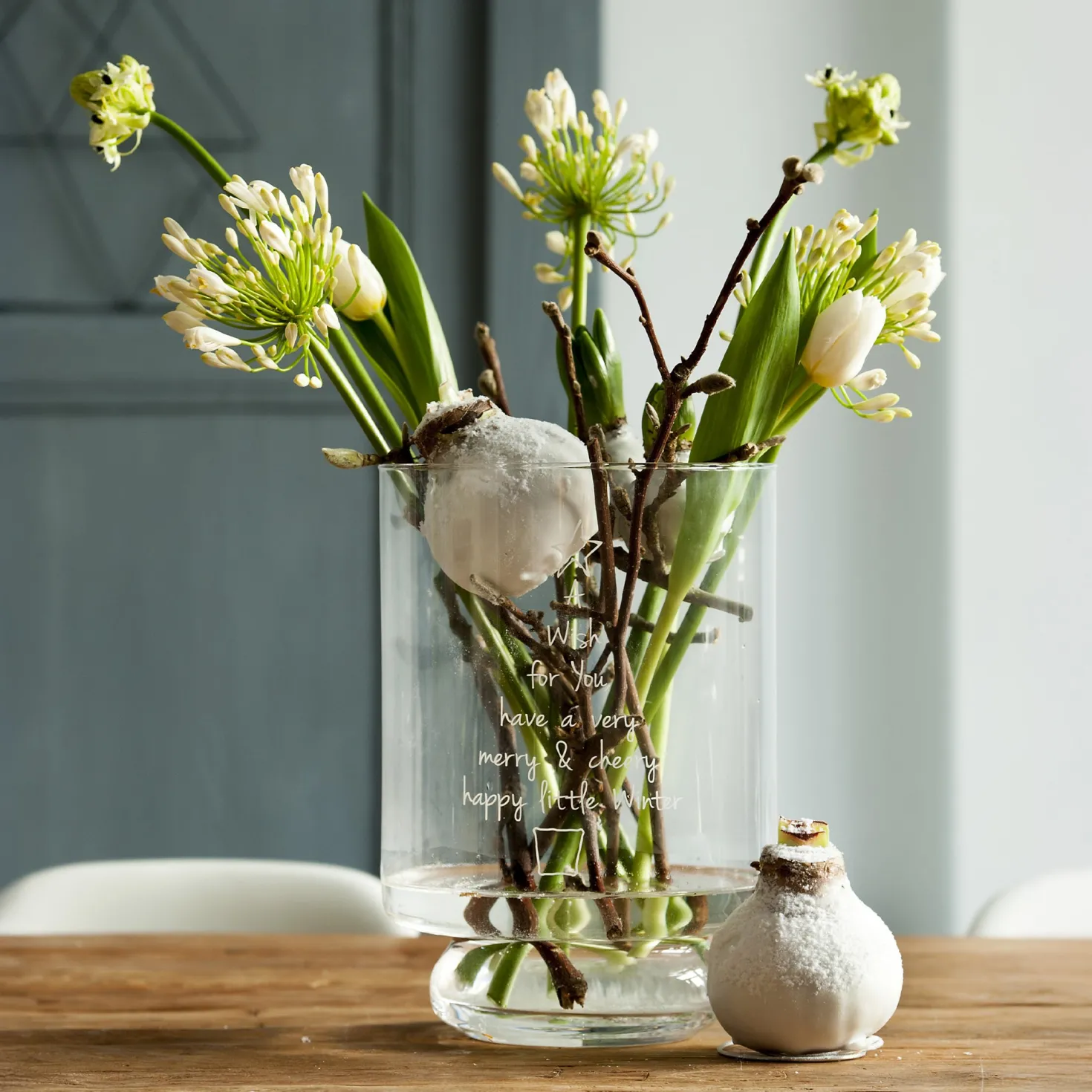 Wachs Amaryllis Magic White - Blüht ganz ohne Gießen